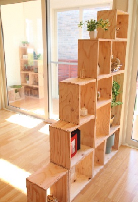 北海道育ちの木材を使った宮大工特製 「キューブBOX L」2個セット