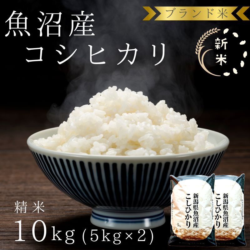 【令和8年産 新米先行受付】ブランド米 魚沼産コシヒカリ 精米 10kg（5kg×2袋） 米 コメ こめ お米 おこめ 白米 こしひかり 新潟県産 人気 お取り寄せ