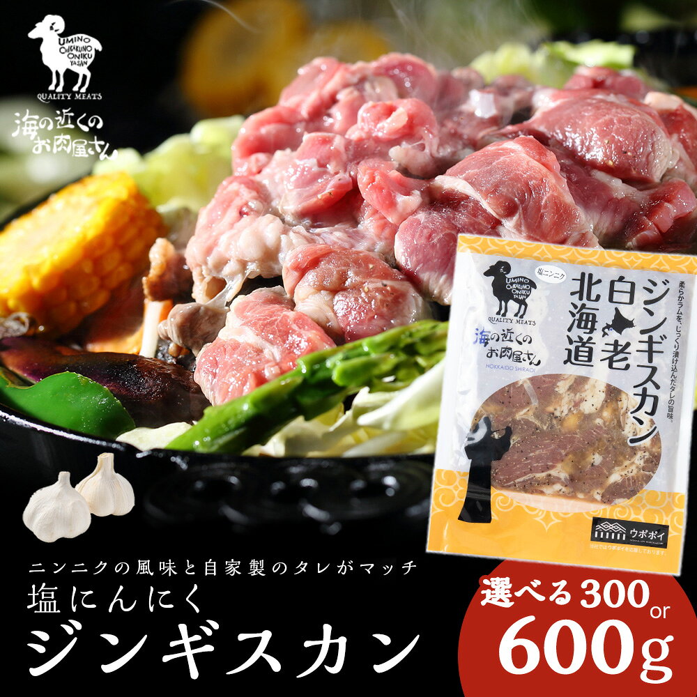 【ふるさと納税】塩ニンニクジンギスカン 選べる300g〜600g CC011焼肉 ジンギスカン ラム肉 羊肉 味付き 塩味 にんにく 北海道ふるさと納税 白老 ふるさと納税 北海道