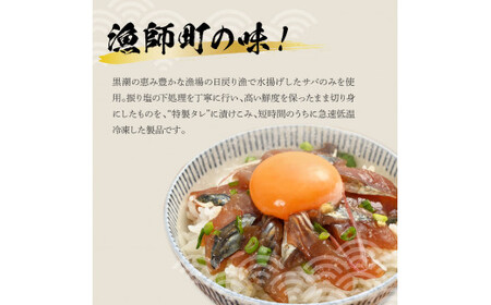 採れたてサバの醤油漬け丼 4Pセット 高知県土佐市 【企業組合　宇佐もん工房】 [BQAB051]
