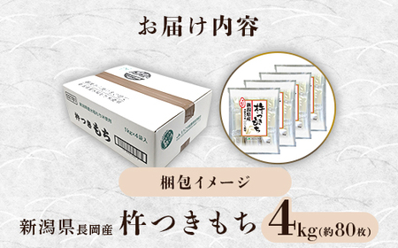 75M-14新潟県長岡産杵つきもち4kg（約80切れ）