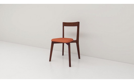 【開梱設置】高野木工 リアルトチェア ウォルナット 生地：CHART3 レンガ【10年保証】