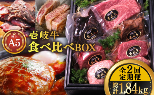 【全2回定期便】＼ぐるナイで紹介／壱岐牛 A5ランク ギフトセット《壱岐市》【KRAZY MEAT】 ステーキ 赤身 牛肉 肉 贈答 プレゼント ギフト ハンバーグ ステーキ ジャーキー 詰め合わせ [JER089] ゴチになります 壱岐牛 ぐるナイ