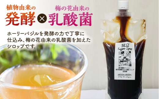 【数量限定50セット】トゥルシー（ホーリーバジル）酵素シロップ 希釈タイプ1本 500ml 【Holy Farm Hayama】 [AKIW002]