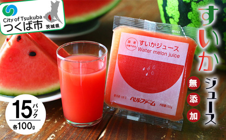 ジュース すいかジュース 100g×15 パック＜離島・沖縄配送不可＞ 【 ジュース ジュース ジュース ジュース ジュース ジュース 】