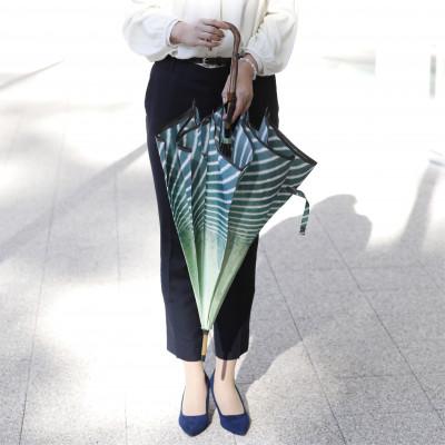 ふるさと納税 富士吉田市 舟久保織物の雨傘/長傘 ほぐし織 富士山/緑 カーボンファイバー 日本製 |  | 03