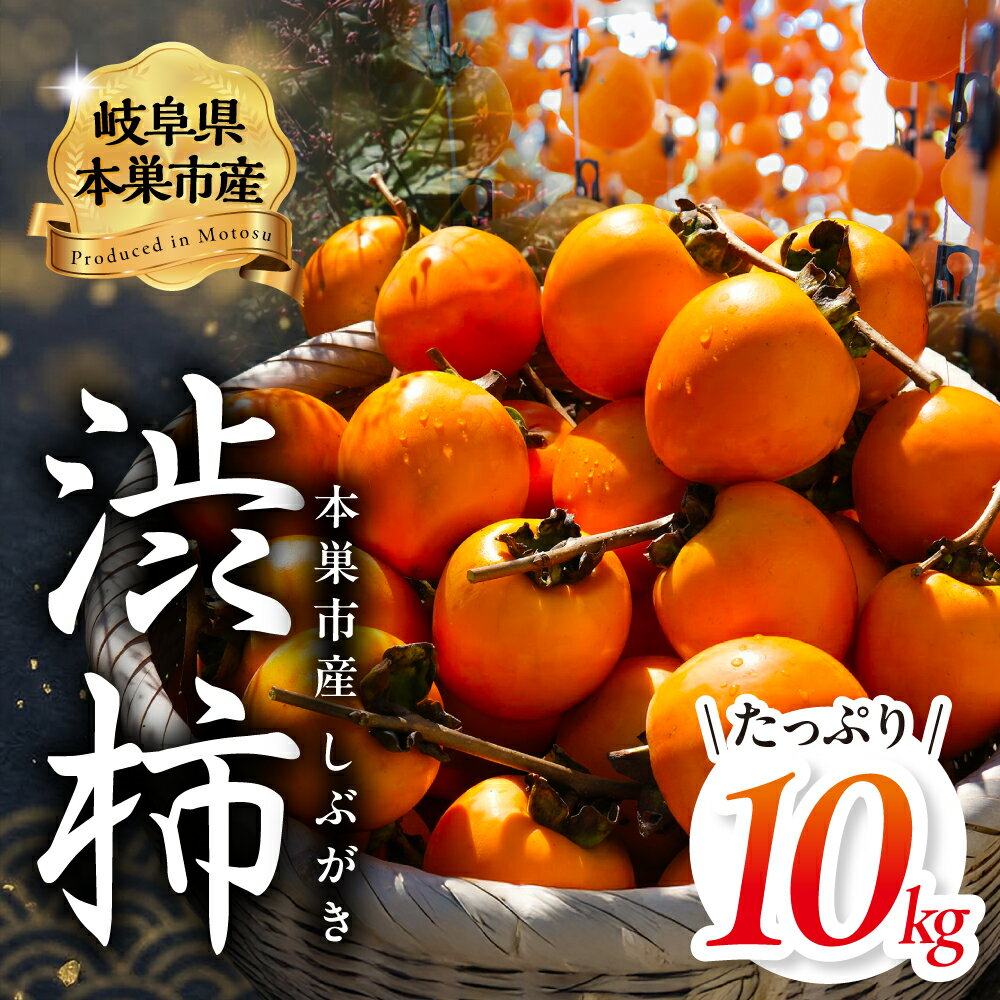 【ふるさと納税】【2026年11下旬〜発送】 令和8年産先行 渋柿 10kg サイズ 柿 かき しぶがき 果物 フルーツ 本巣市 訳あり 13000円 11月 12月 くどみフルーツ農園 岐阜県