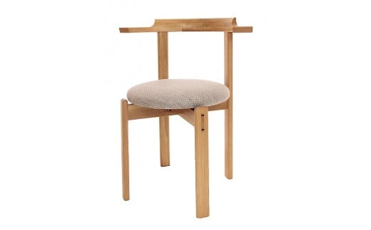 110-001　肘つきラウンドチェアー　布座（１脚）