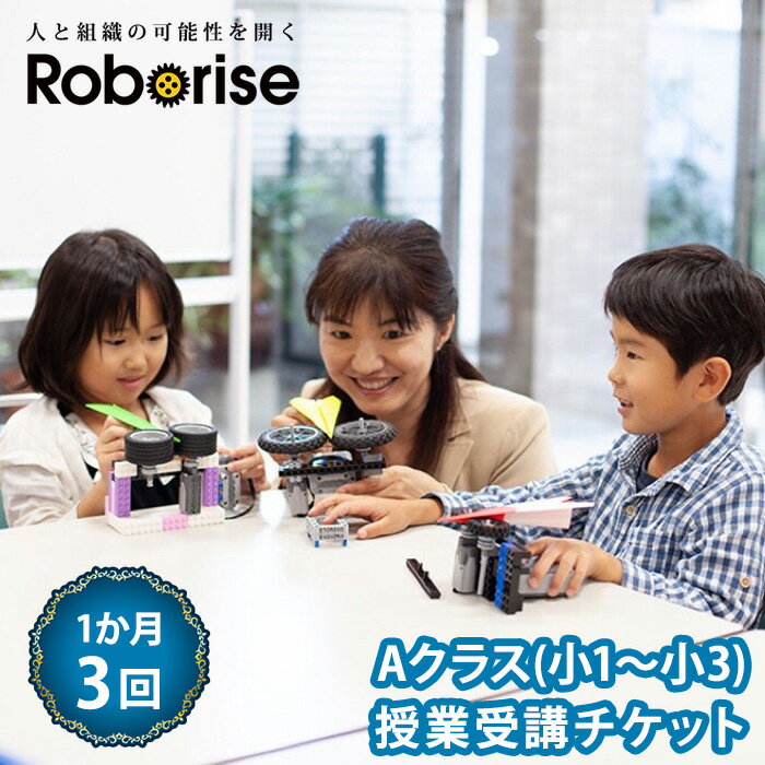 【ふるさと納税】No.470 ロボライズ川西教室の1か月（3回）分のAクラス授業受講チケット ／ 小1 小2 小3 小学生 低学年 中学年 習い事 思考力 育てる レゴブロック プログラミング 知識 経験 送料無料 兵庫県