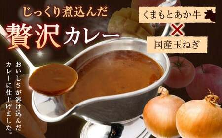 【3ヶ月定期便】熊本県産あか牛使用 くまもとあか牛 ビーフカレー 4人前 計640g(160g×4袋)