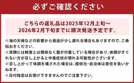 大村湾産 殻付き 牡蠣 加熱用 Aセット 約2.5kg ダイダイ2個付き ナイフ・軍手付き 長崎 カキ かき 冷蔵 【2026年2月下旬迄順次発送予定】