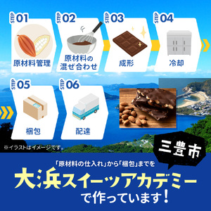 【ふるさと納税】【10月～4月配送限定】本格割れチョコ 　京きな粉あずき　250g_MH140-0054-250