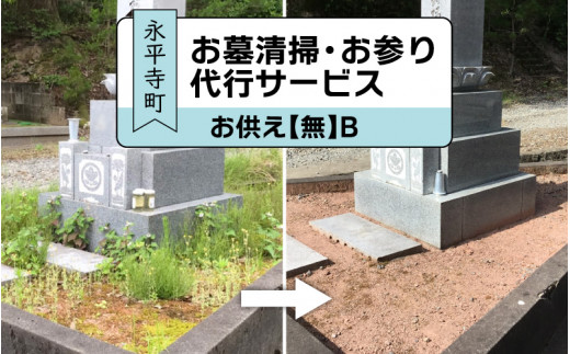 永平寺町 お墓清掃・お参り代行サービス お供え【無】B [C-029002]