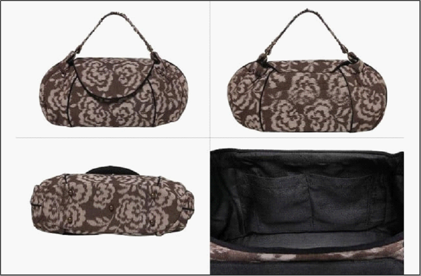 伝統工芸品“絣”を使った【ギャザーバッグ】《福岡市製造　by　TAKUMI Collection》 タクミコレクション 匠コレクション TAKUMI Collection