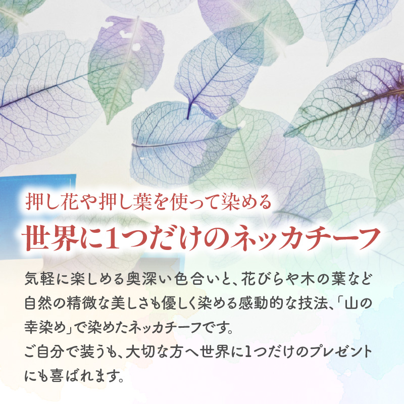 染めの王国新宿・神楽坂生まれの新時代の染色　「山の幸染め」カラフルネッカチーフ