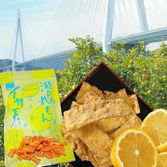 【ふるさと納税】【12袋】瀬戸内レモン味いか天 | おつまみ おやつ いか天 イカ レモン 瀬戸田 ビールのお供 やみつき 一口サイズ 持ち運び お菓子 広島県 尾道市