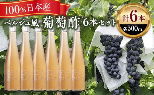 ベルジュ風＊葡萄酢6本セット【 お酢 栃木県 足利市 】 F7Z-1917