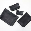 【ふるさと納税】MASSTARD -MINIMAL LEATHER POUCH SMALL- BLACK | バッグ ファッション 人気 おすすめ 送料無料