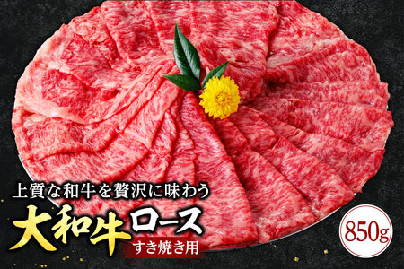 ブランド牛肉 大和牛ロース850g 牛肉 肉 特上牛肉 肉 大和牛ロース 上質なサシ 黒毛和牛 肉 特上牛肉 霜降り G-65 奈良 なら