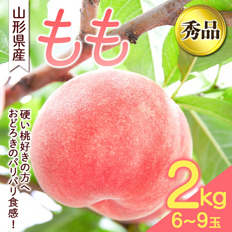 【ふるさと納税】 《先行予約 2026年発送》【硬い桃好きの方へ】大人気！おどろきのパリパリ食感！ 山形産もも2kg もも モモ 桃 デザート フルーツ 果物 くだもの 果実 食品 山形県 FSY-2472
