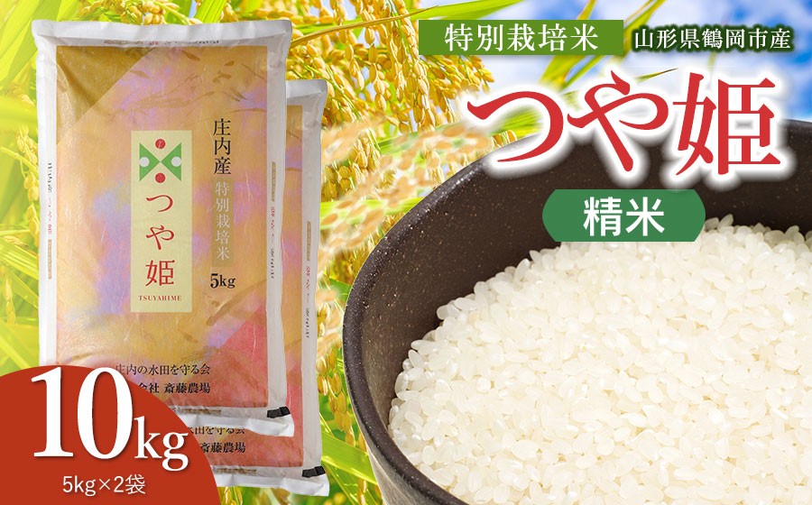 
                  【令和8年産 新米】 斎藤農場の特別栽培米 つや姫 精米 10kg(5kg×2袋) 山形県鶴岡市 [K-881] | つやひめ 10キロ 米どころ 庄内米 ブランド米 米 コメ こめ 精米 ご飯 ごはん 美味しい お取り寄せ 農家直送 東北 山形 鶴岡市 国産 おすすめ 人気 返礼品
                