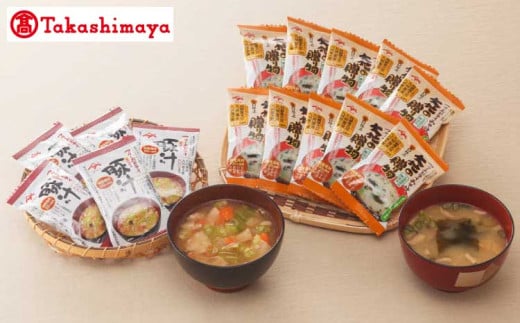 【高島屋選定品】フリーズドライ 詰合せ（合わせみそ大地の贈り物10食、豚汁5食）
