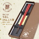 【ふるさと納税】華正工房 うるしけんこう箸 能登ヒバ漆塗 単品 朱 21.3cm お箸 天然木 贈答 贈り物 母の日 敬老の日 お祝い ギフト 伝統工芸 工芸品 F6P-1272