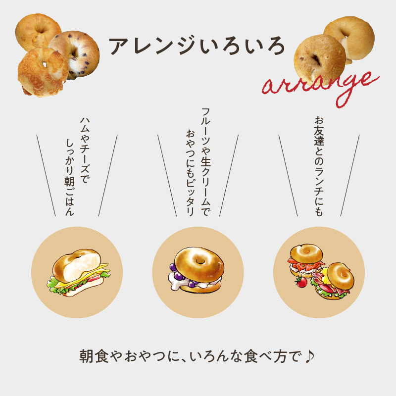 【母の日ギフト】国産小麦＆自家培養酵母100％　酵母ベーグル5種×2個 ≪5月10日お届け≫