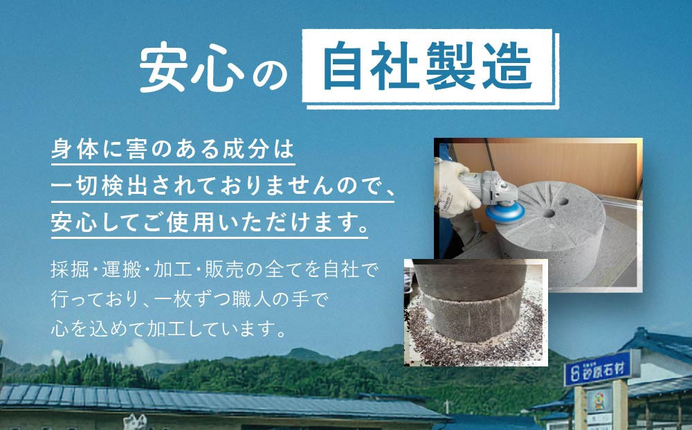 飛騨溶岩石臼 蕎麦挽き 直径約30センチ | 石うす 飛騨溶岩 手打ち蕎麦 米 小麦 お茶 手挽き用 そば 家庭用 日本製 砂原石材 BE007