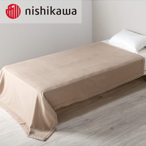 西川 カシミヤ毛布NP3656 ベージュ FQ03122000300｜無地 シンプル 保温性 カシミヤ100% なめらかな肌ざわり [3991]