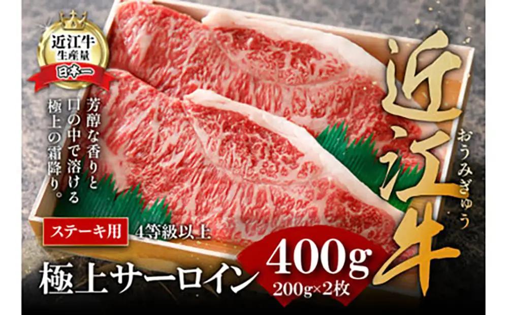 【ふるなびWEEK対象】近江牛 ステーキ サーロイン 400g (200g×2枚) 【AG08W-FN】 ステーキ