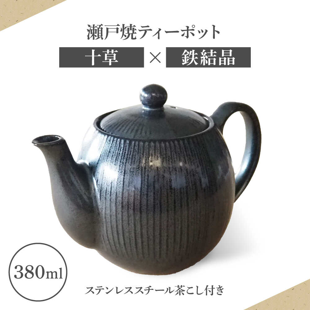 【ふるさと納税】【瀬戸焼】ティーポット 十草 鉄結晶 380ml（2人用）【矢野製陶所】 / おうちカフェ ティータイム 癒し[BBCP006]