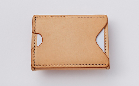 【ちっこくても使い易いミニ財布no.3】左利き用生成り手縫い　多機能Boxタイプ　使うほどに飴色に…【1692341】