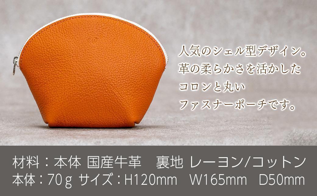 本革 ラウンドポーチ 日本製 レザー 革製品 ポーチ 化粧ポーチ 旅行 トラベル 出張 Liete vivid ネイビー