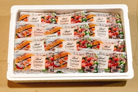 スモークサーモン12～20P(計3kg)＆塩さばフィレ1枚×20P D-09038