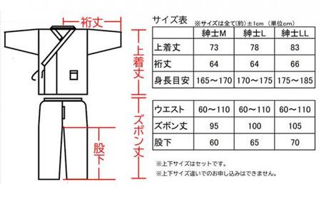 和ざらしガーゼ（綿100％）のルーム（ホーム）ウエア【紺】伝統のコットンで作る作務衣でくつろぎタイムを満喫　Mサイズ