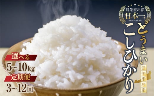 【5kg ：6か月 定期便】数量限定 こしひかり 5kg 10kg 定期便 選べる お米 おこめ 米 コメ ごはん コシヒカリ ご飯 ブランド米 精米 令和7年 定期 6か月 令和6年産 売り切れ 備蓄米 よりおいしい 愛知県 田原市 渥美半島 人気 どうまい 米 米 お米 お米 農家直送 先行予約 令和7年産 備蓄米 より おいしい 先行予約 令和7年産 13000円