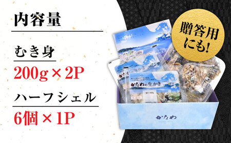 生牡蠣むき身400g・開殻6個 牡蠣[XBP014]