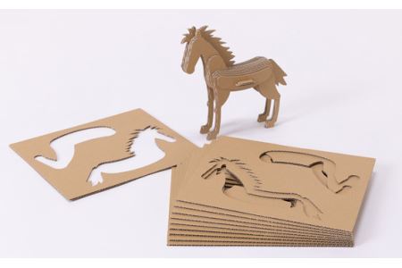 No.219 段ボール製工作キット　干支シリーズ　ウマ