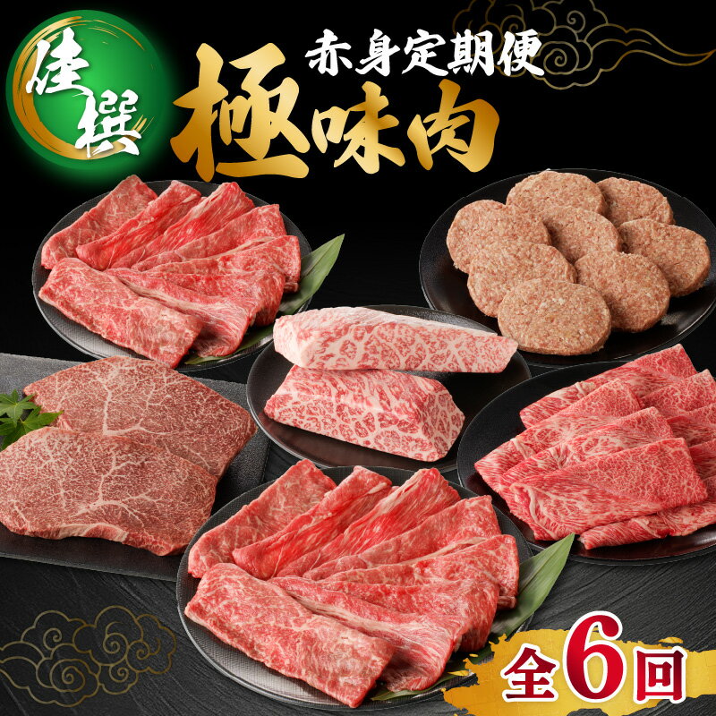 【ふるさと納税】【佳撰】佐賀牛-赤身-極味肉定期便（隔月1回 全6回）／ 定期便 6回 高級 赤身 肉 牛肉 佐賀牛 黒毛和牛 ステーキ モモ ブロック すき焼き しゃぶしゃぶ 薄切り スライス 焼肉 A4 A5 ハンバーグ 国産 佐賀県 玄海町 冷凍 人気 おすすめ 送料無料
