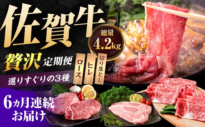 
            【肉のプロが厳選！】【6回定期便】佐賀牛 贅沢 定期便【いろは精肉店】佐賀県産 牛肉 国産 肉 和牛 セット 冷凍 九州 人気 高評価 九州 佐賀県 白石町 [IAG075]
          