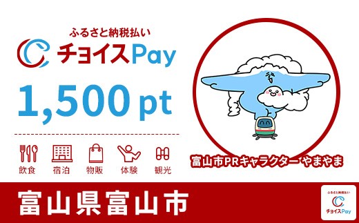 
                  富山市チョイスPay 1,500pt【会員限定のお礼の品】
                