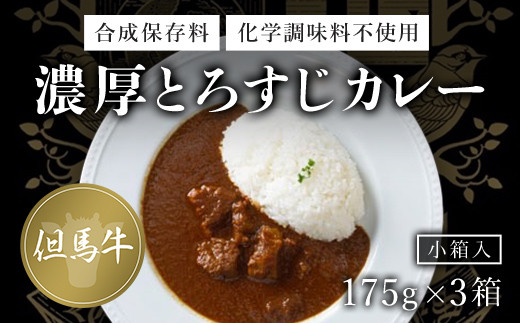 
無添加【但馬牛濃厚とろすじカレー】(小箱入り175g×3箱)　 ふるさと納税 但馬牛 カレー 濃厚 とろすじ 無添加 飛燕 レ・ジロンデル 京都府 福知山市
