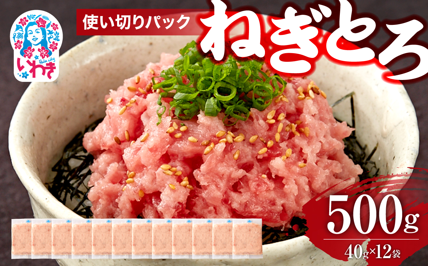 ねぎとろ使い切りパック　約500g（約40g×12パック）【DK011-500g】