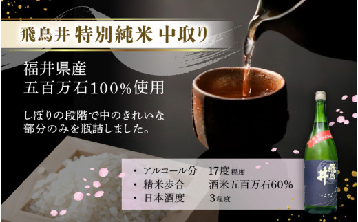 【先行予約】越前の地酒 春 四季の日本酒飲み比べ 720ml × 2本 江戸時代より創業 飛鳥井（あすかい）のお酒 【2025年3月～5月順次発送】【酒 地酒 セット 特別 純米酒 さかほまれ 大吟醸