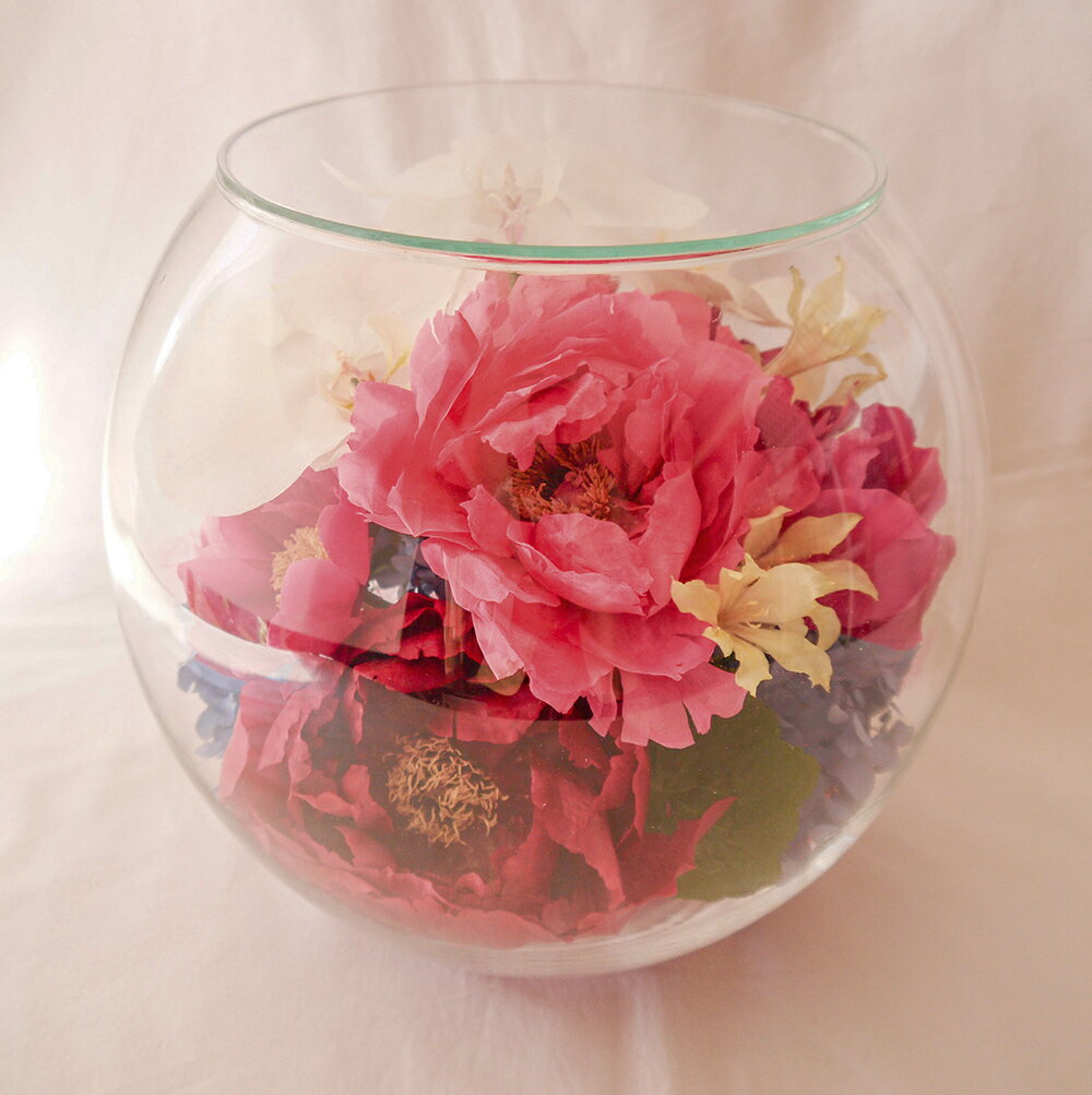 【ふるさと納税】ボトルフラワー（ボールL)母の日　父の日　贈答　プレゼント ギフト　花　おすすめ（AV011）