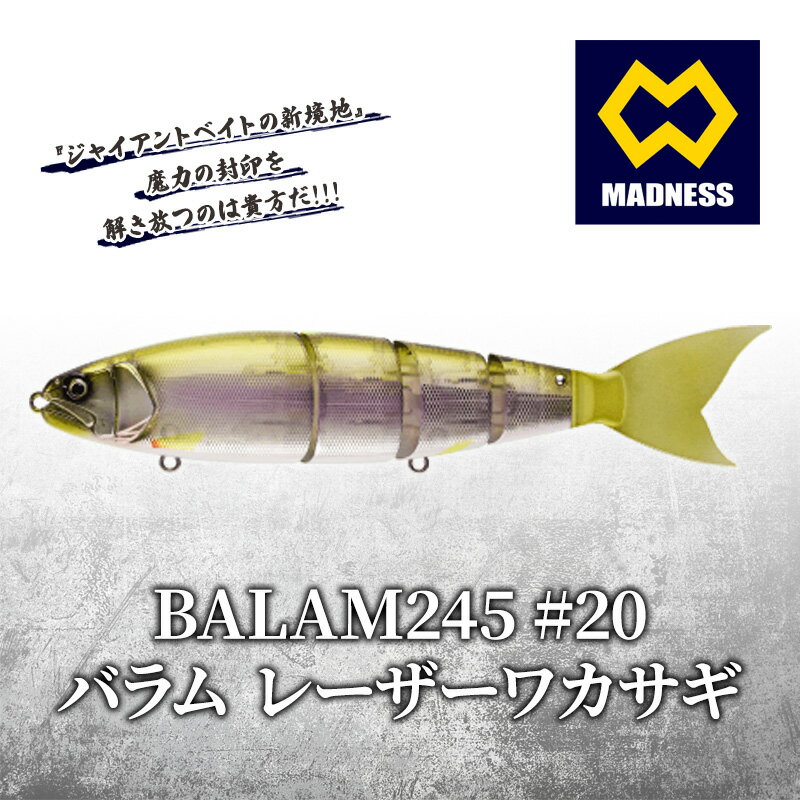 【ふるさと納税】BALAM245 #20 バラム レーザーワカサギ〈マドネス、ビックベイト、スイムベイト、ジャイアントベイト、釣り、バス釣り、ルアー、釣り具、スポーツ〉 雑貨 日用品