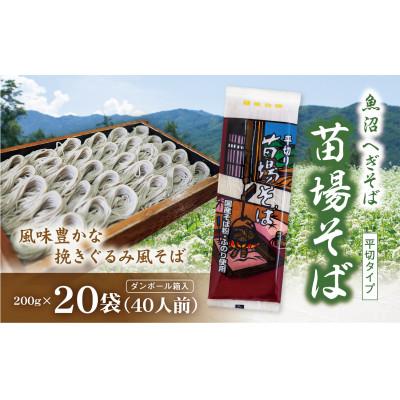 ふるさと納税 津南町 魚沼へぎそば　苗場そば(20袋40人分)