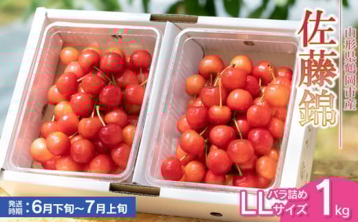【令和7年産先行予約】佐藤錦 バラ詰め LLサイズ 1kg　もぎたて「初夏の味覚」さくらんぼ　丸忠農園