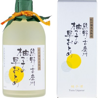 熊野・古座川『柚子の早おとめ』500ml×3本セット/紀州備長炭熟成リキュール/尾崎酒造(C006)